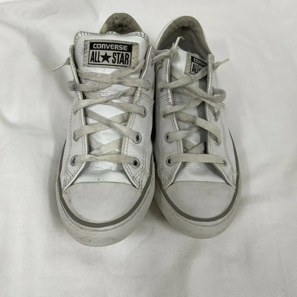 Converse All Star White Leather Low Sneaker Junior